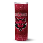 arkansas-state-red-wolves-radiant-glitter-scarlet-skinny-tumbler-best-selling-1.webp