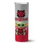 arkansas-state-red-wolves-yoda-smile-scarlet-skinny-tumbler-best-selling-1-1.webp