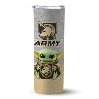 Army Black Knights Yoda Smile Gold Skinny Tumbler