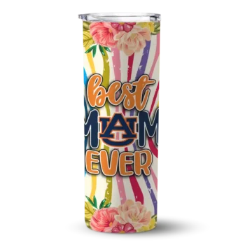 Auburn Tigers Flower Cluster Skinny Tumbler
