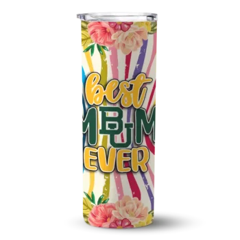 Baylor Bears Flower Cluster Skinny Tumbler