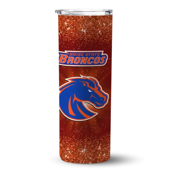 boise state broncos radiant glitter orange skinny tumbler best selling