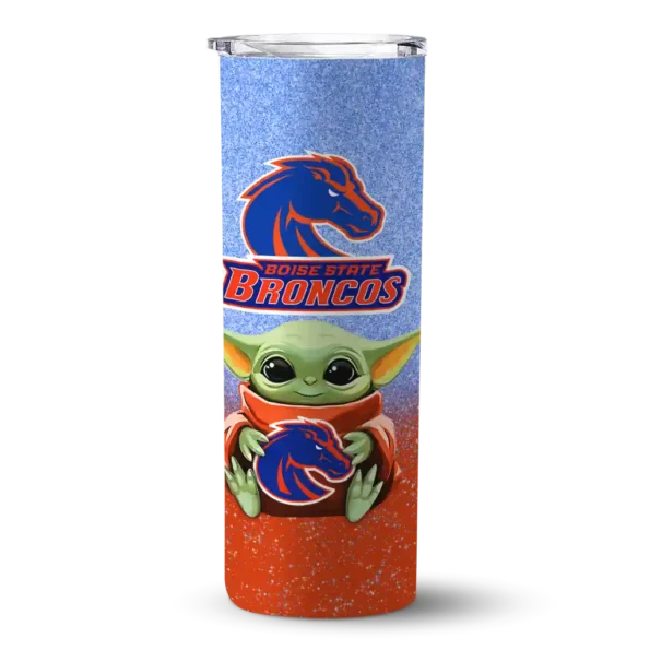 boise state broncos yoda smile orange skinny tumbler best selling 1