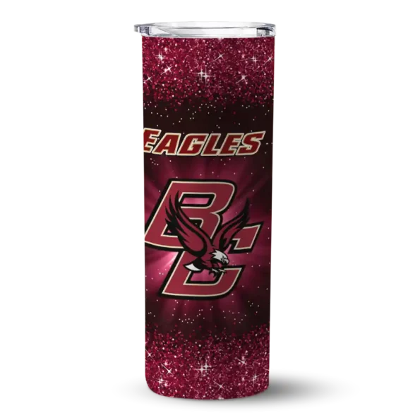 boston college eagles radiant glitter maroon skinny tumbler best selling 1