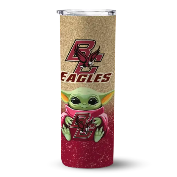 boston college eagles yoda smile maroon skinny tumbler best selling 1