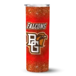 bowling green falcons radiant glitter orange skinny tumbler best selling 1 1.webp
