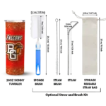 bowling green falcons radiant glitter orange skinny tumbler best selling 1 1.webp