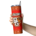 bowling green falcons radiant glitter orange skinny tumbler best selling 1 1.webp