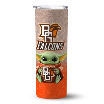 Bowling Green Falcons Yoda Smile Orange Skinny Tumbler