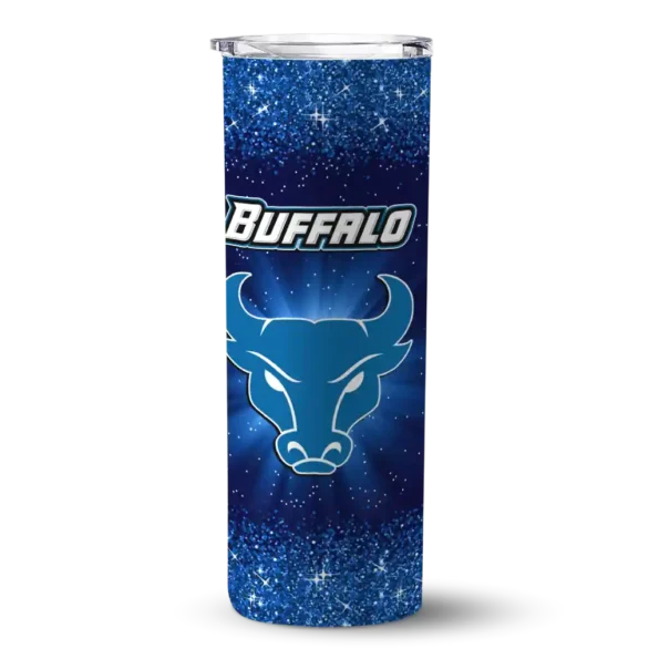 buffalo bulls radiant glitter royal blue skinny tumbler best selling
