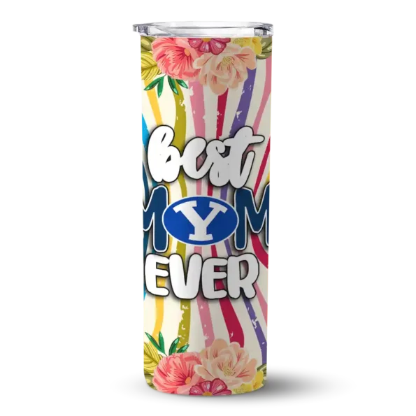 byu cougars flower cluster skinny tumbler best selling
