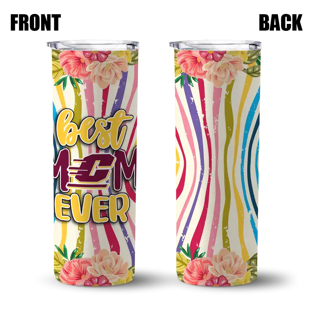 central-michigan-chippewas-flower-cluster-skinny-tumbler-fashion-forward.webp