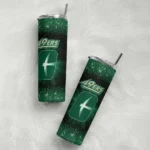 charlotte-49ers-radiant-glitter-green-skinny-tumbler-best-selling.webp