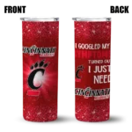 cincinnati-bearcats-radiant-glitter-red-skinny-tumbler-best-selling.webp