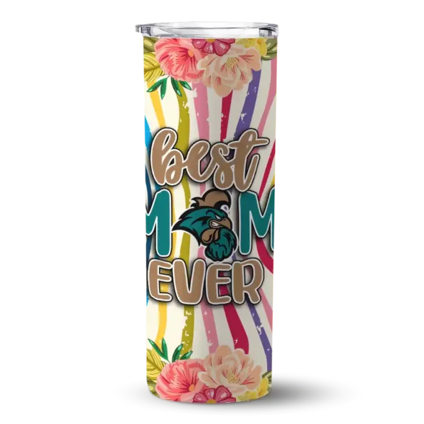 coastal carolina chanticleers flower cluster skinny tumbler best selling