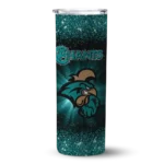 coastal-carolina-chanticleers-radiant-glitter-green-skinny-tumbler-best-selling.webp