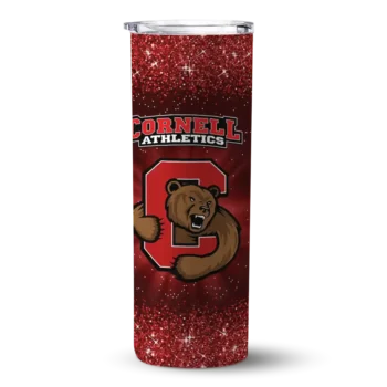 Cornell Big Red Radiant Glitter Red Skinny Tumbler