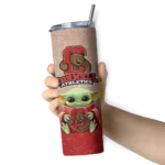 cornell-big-red-yoda-smile-red-skinny-tumbler-best-selling.webp