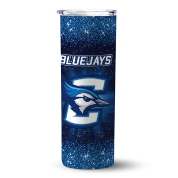 Creighton Bluejays Radiant Glitter Blue Skinny Tumbler