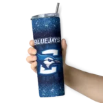 creighton-bluejays-radiant-glitter-blue-skinny-tumbler-best-selling.webp