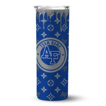 Custom Air Force Falcons Camo Streak Blue Skinny Tumbler