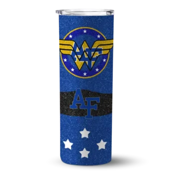 Custom Air Force Falcons Star Cluster Blue Skinny Tumbler
