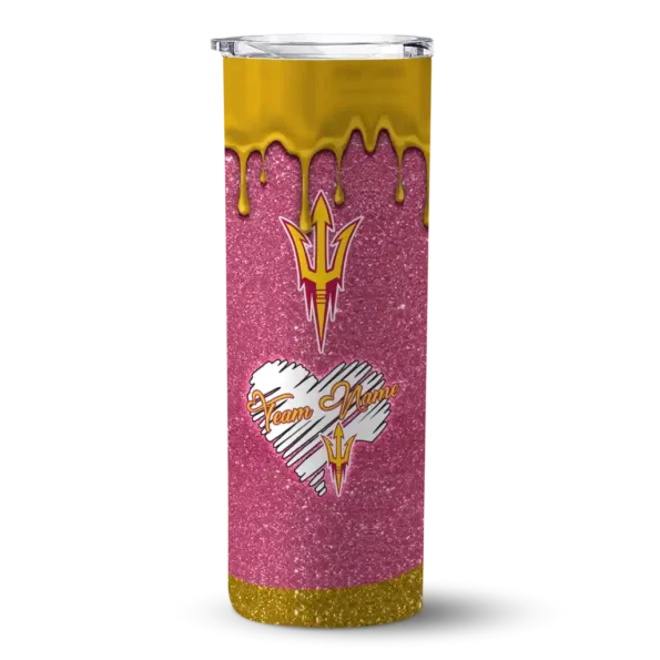 custom arizona state sun devils pixel fade maroon skinny tumbler best selling