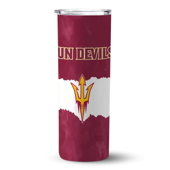 custom arizona state sun devils torn band maroon white skinny tumbler best selling