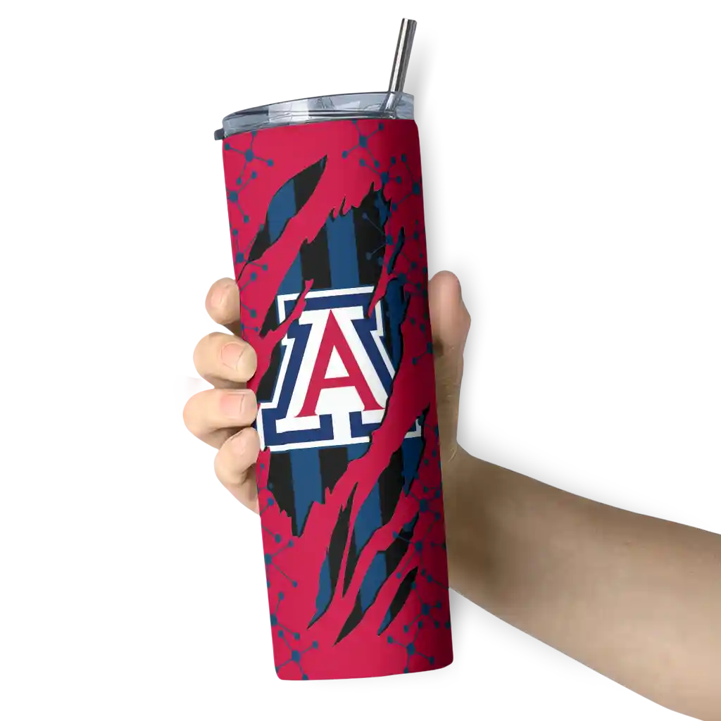 custom-arizona-wildcats-star-pop-red-black-skinny-tumbler-premium-grade-1.webp