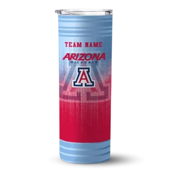 Custom Arizona Wildcats Swirl Texture Red Skinny Tumbler