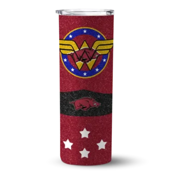 Custom Arkansas Razorbacks Star Cluster Red Skinny Tumbler