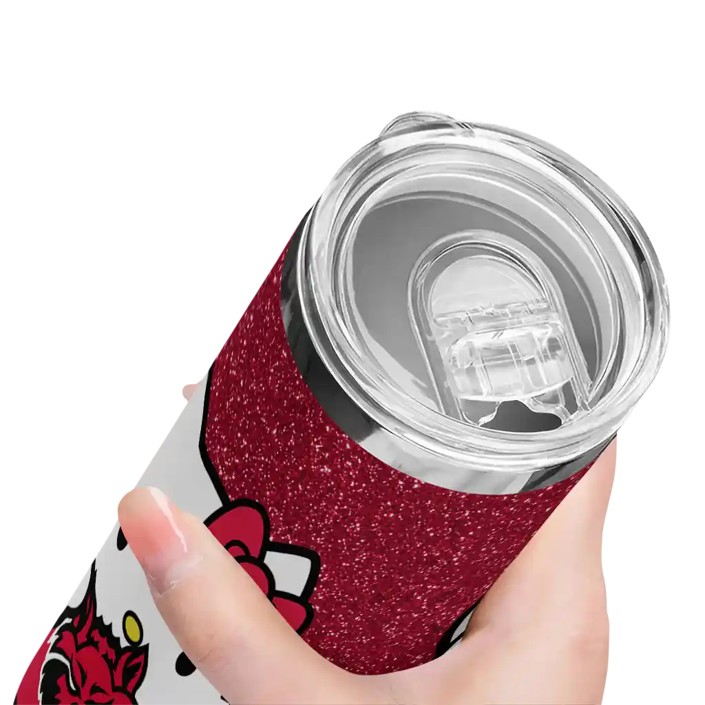 custom-arkansas-state-red-wolves-hello-kitty-scarlet-black-skinny-tumbler-high-quality.webp