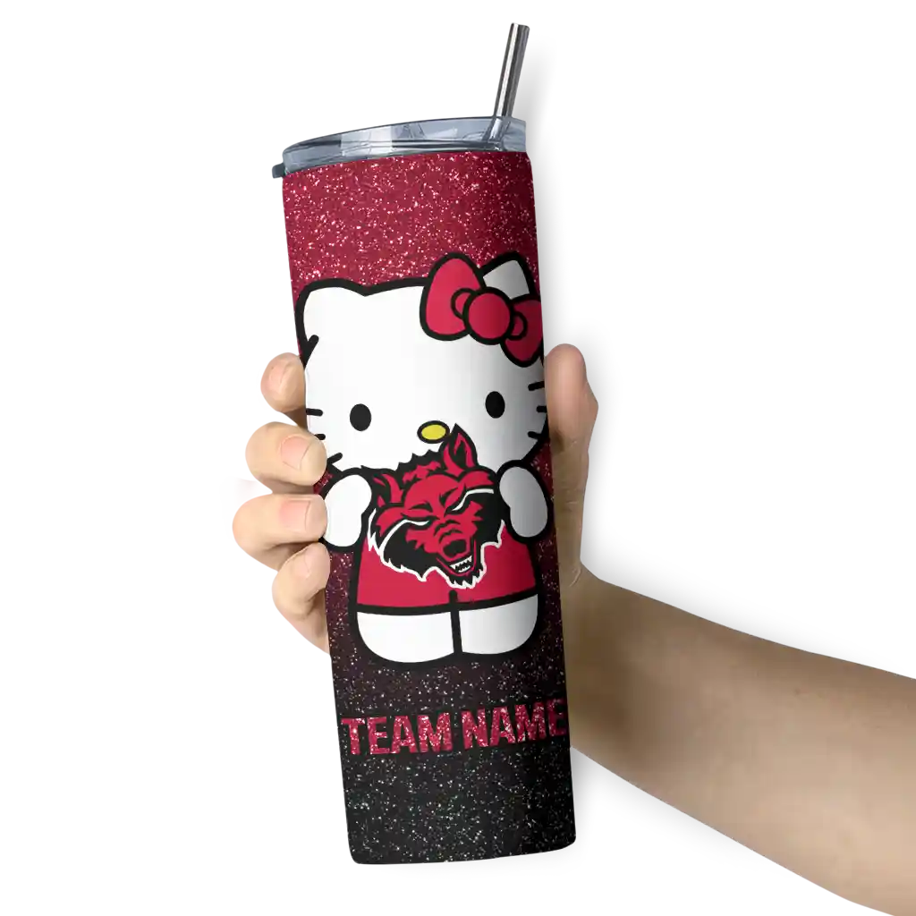 custom-arkansas-state-red-wolves-hello-kitty-scarlet-black-skinny-tumbler-premium-grade.webp