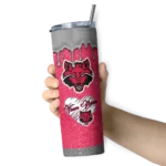 custom-arkansas-state-red-wolves-pixel-fade-scarlet-skinny-tumbler-best-selling-1.webp