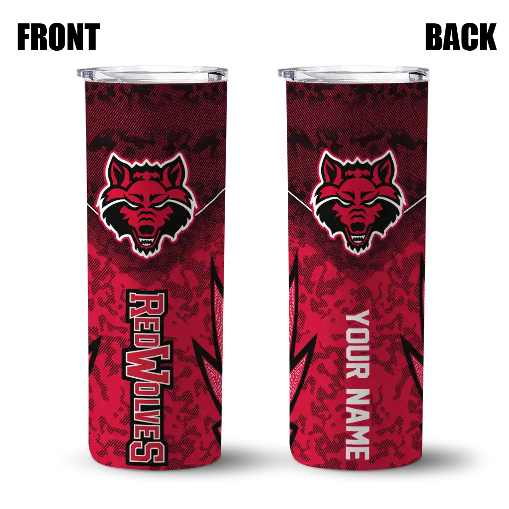 custom-arkansas-state-red-wolves-spiral-burst-print-scarlet-skinny-tumbler-fashion-forward.webp