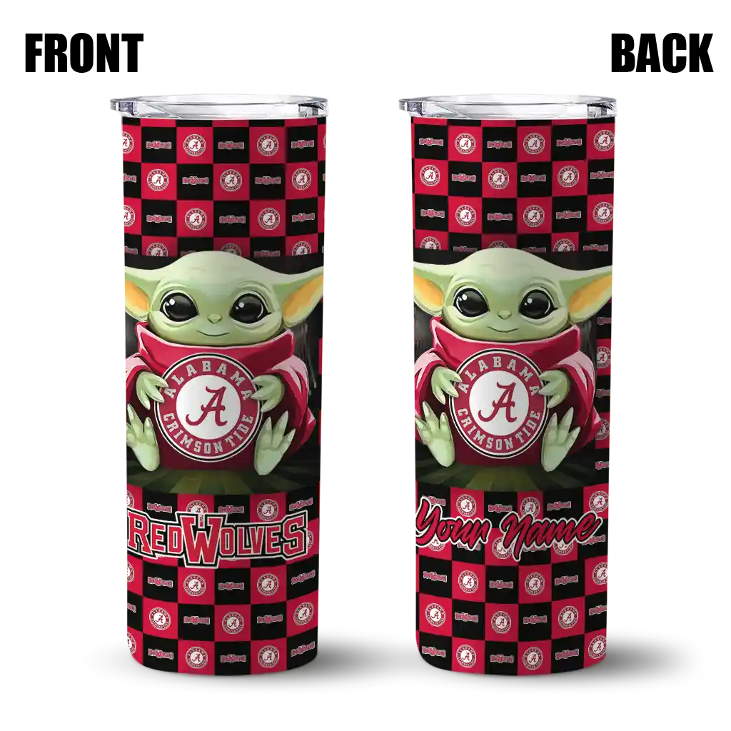 custom-arkansas-state-red-wolves-yoda-cozy-scarlet-black-skinny-tumbler-fashion-forward.webp