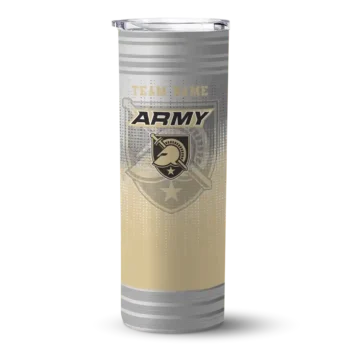 Custom Army Black Knights Swirl Texture Gold Skinny Tumbler