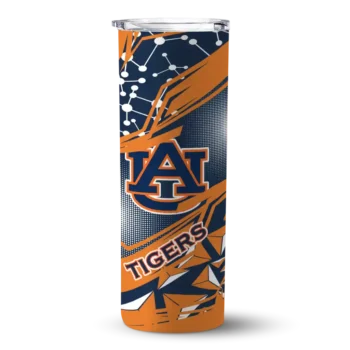 Custom Auburn Tigers Helmet Clash Navy Blue Skinny Tumbler