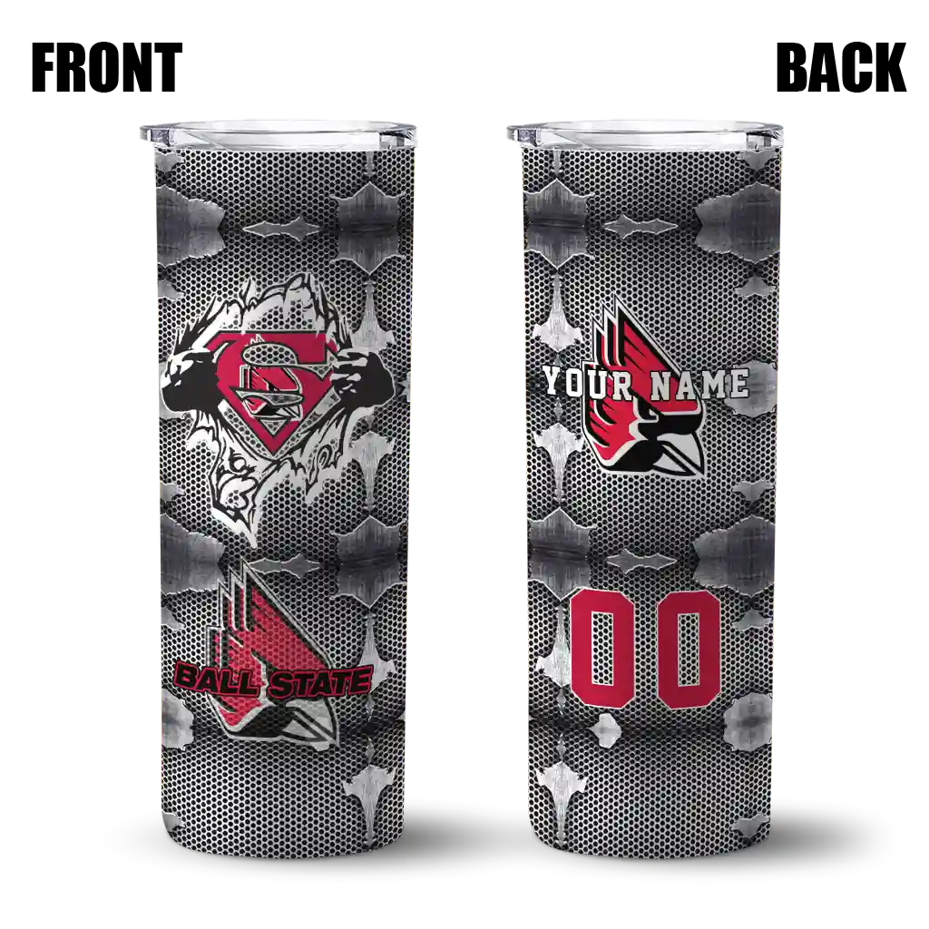 custom-ball-state-cardinals-chevron-v-red-gray-skinny-tumbler-fashion-forward.webp