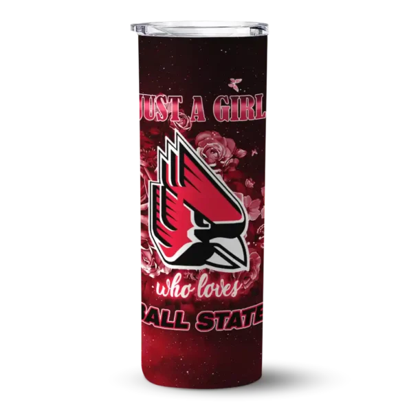 custom ball state cardinals rose romance red black skinny tumbler best selling 1