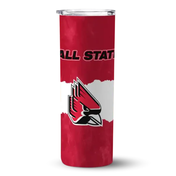 custom ball state cardinals torn band red white skinny tumbler best selling