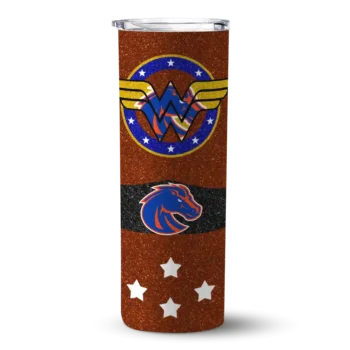 Custom Boise State Broncos Star Cluster Orange Skinny Tumbler