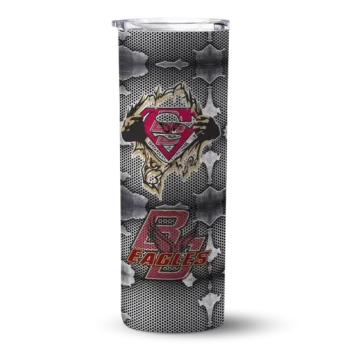 Custom Boston College Eagles Chevron V Maroon Gray Skinny Tumbler