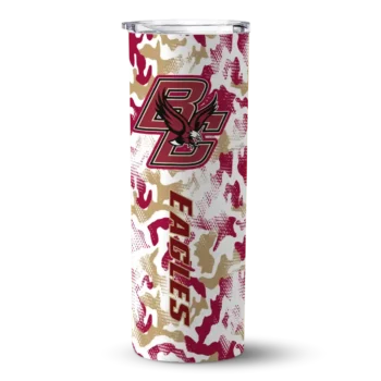 Custom Boston College Eagles Claw Marks Maroon White Skinny Tumbler
