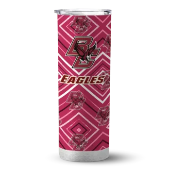 Custom Boston College Eagles Zipper Leopard Maroon Skinny Tumbler
