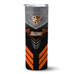 custom-bowling-green-falcons-hexagon-honeycomb-orange-black-skinny-tumbler-best-selling.webp