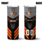 custom-bowling-green-falcons-hexagon-honeycomb-orange-black-skinny-tumbler-best-selling.webp