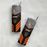 custom-bowling-green-falcons-hexagon-honeycomb-orange-black-skinny-tumbler-best-selling.webp