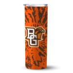 custom-bowling-green-falcons-metallic-grid-orange-skinny-tumbler-best-selling.webp