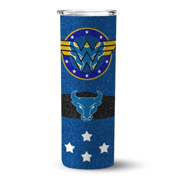 custom buffalo bulls star cluster royal blue skinny tumbler best selling